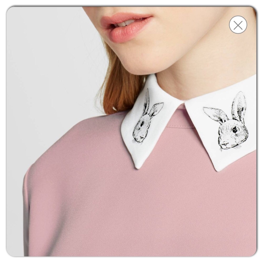 Victoria Beckham Pink Long Sleeve Shift Dress with White Collar - Picture 4 of 7